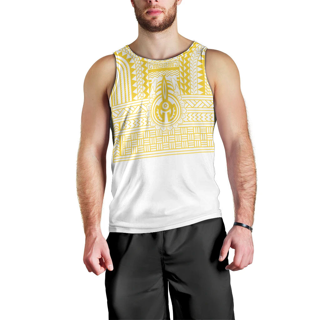Philippines Filipinos Men Tank Top Igorot Tribal Pattern White