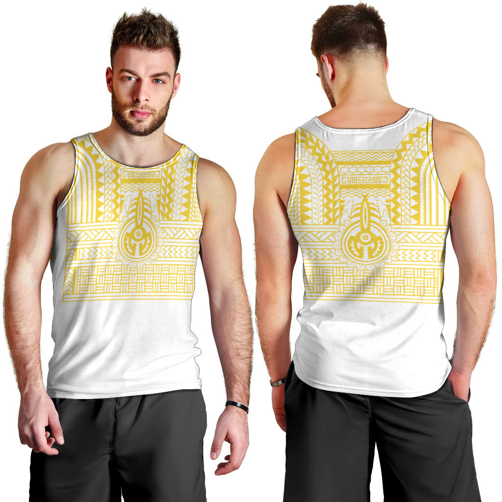 Philippines Filipinos Men Tank Top Igorot Tribal Pattern White