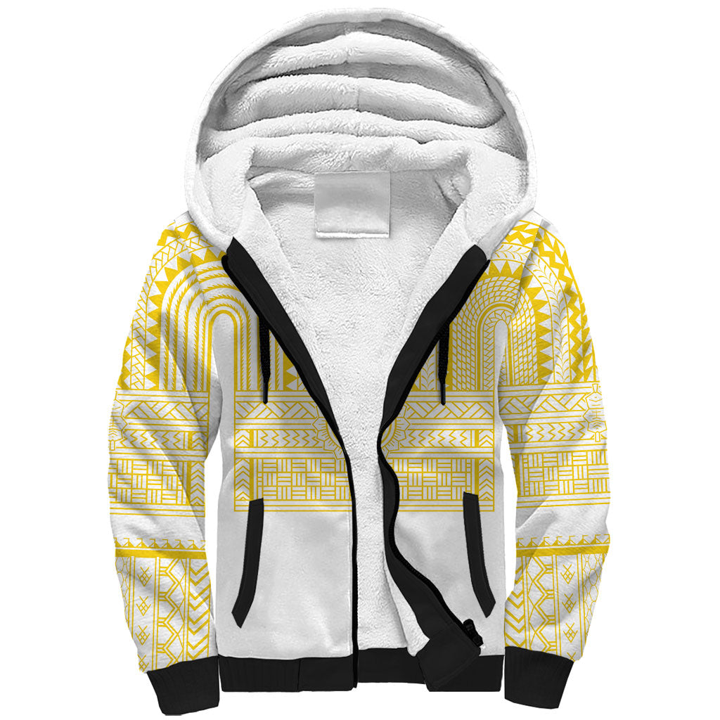 Philippines Filipinos Sherpa Hoodie Igorot Tribal Pattern White