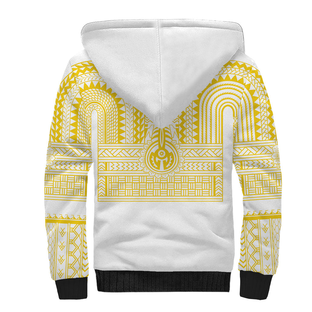 Philippines Filipinos Sherpa Hoodie Igorot Tribal Pattern White