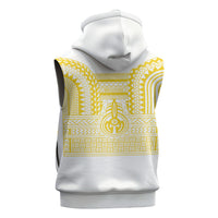 Philippines Filipinos Sleeveless Zip Hoodie Igorot Tribal Pattern White