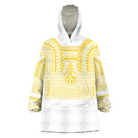 Philippines Filipinos Wearable Blanket Hoodie Igorot Tribal Pattern White