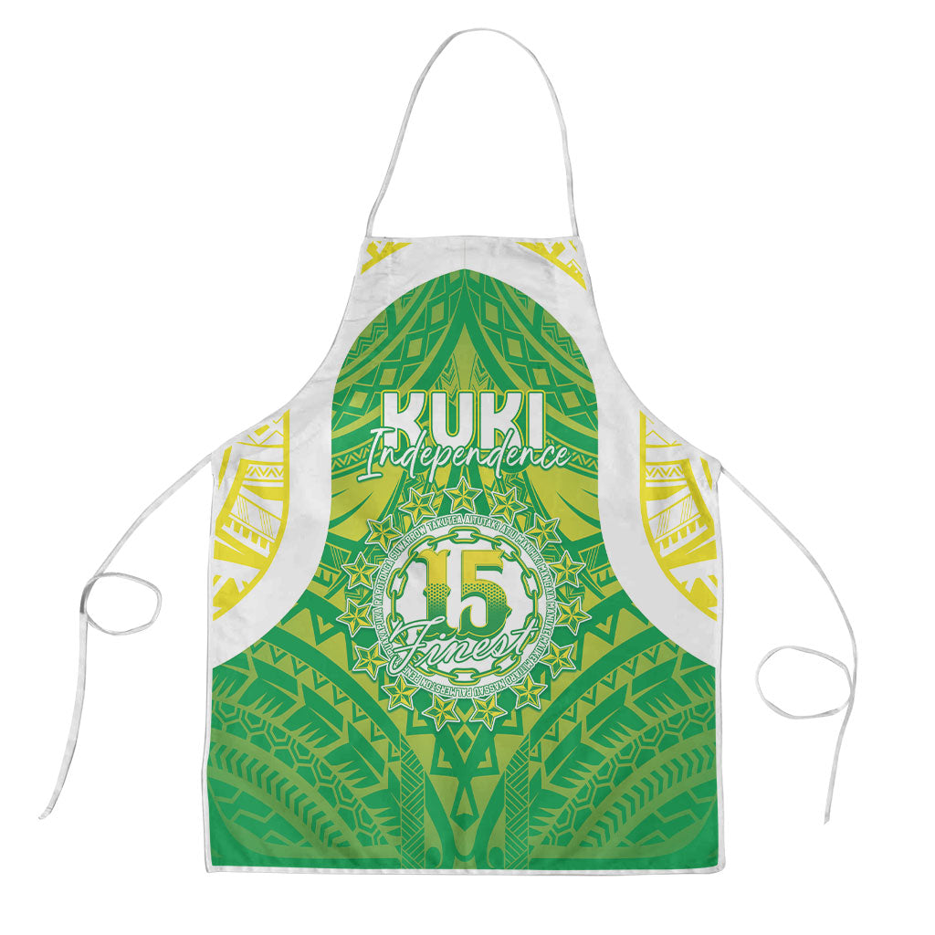 Kuki Independence 2026 Apron Cook Islands 15 Finest Green Version LT05 Green - Polynesian Pride