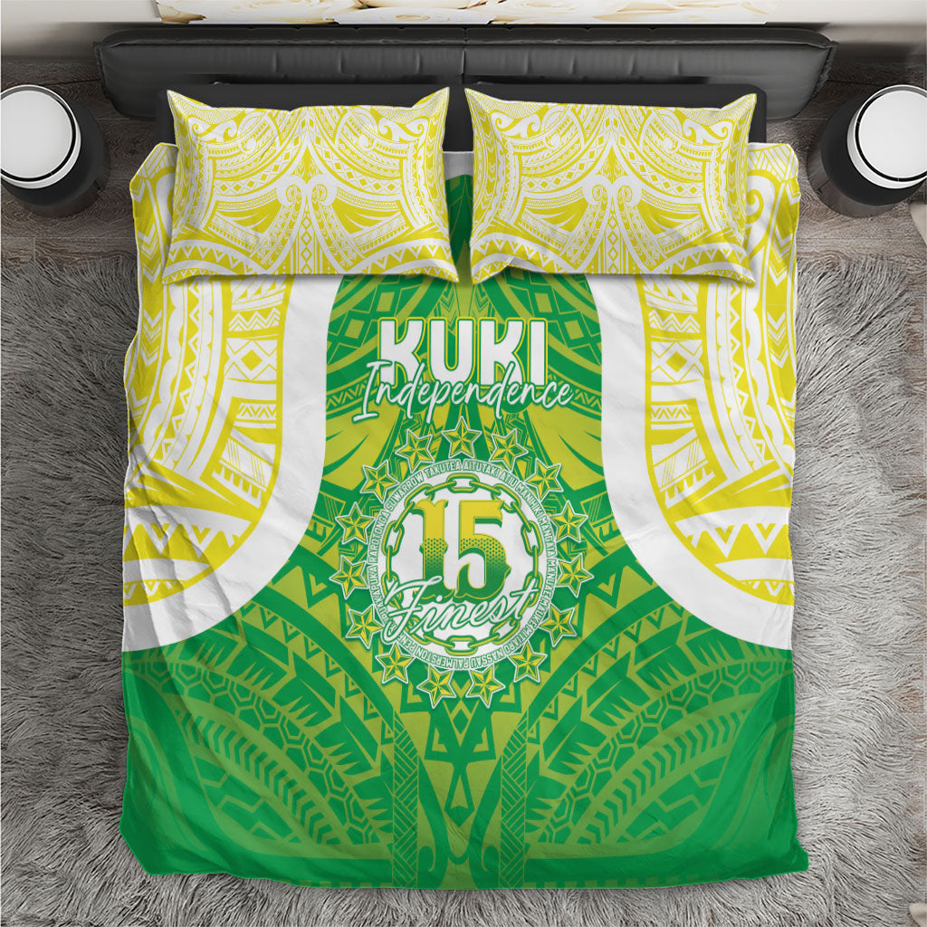 Kuki Independence 2026 Bedding Set Cook Islands 15 Finest Green Version LT05 Green - Polynesian Pride