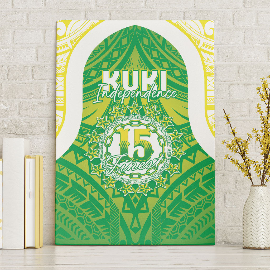 Kuki Independence 2026 Canvas Wall Art Cook Islands 15 Finest Green Version
