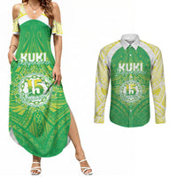 Kuki Independence 2026 Couples Matching Summer Maxi Dress and Long Sleeve Button Shirt Cook Islands 15 Finest Green Version