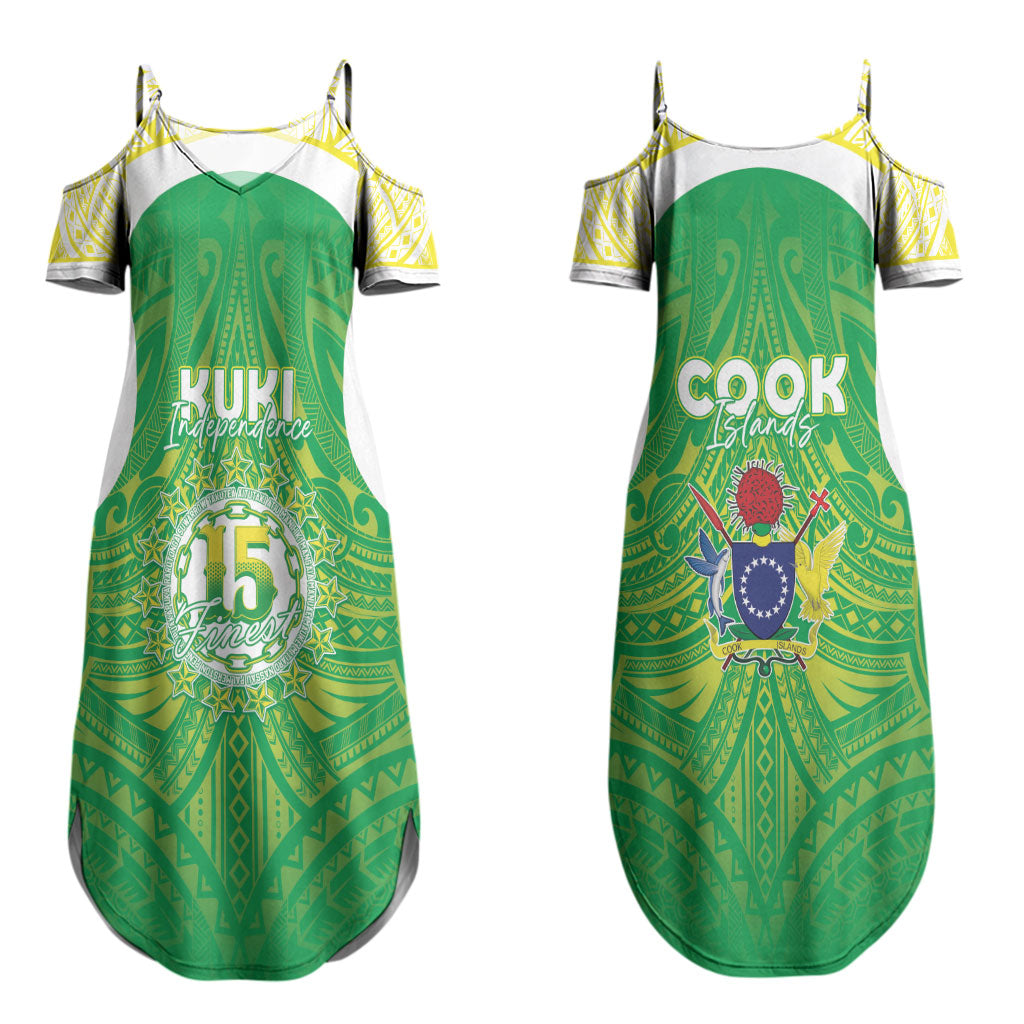 Kuki Independence 2026 Couples Matching Summer Maxi Dress and Long Sleeve Button Shirt Cook Islands 15 Finest Green Version