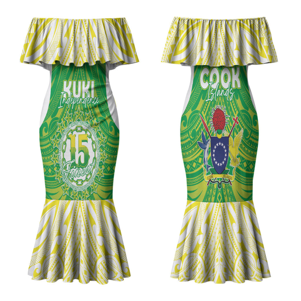 Kuki Independence 2026 Family Matching Mermaid Dress and Hawaiian Shirt Cook Islands 15 Finest Green Version