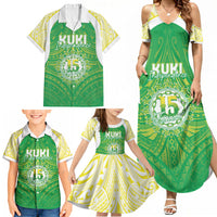 Kuki Independence 2026 Family Matching Summer Maxi Dress and Hawaiian Shirt Cook Islands 15 Finest Green Version