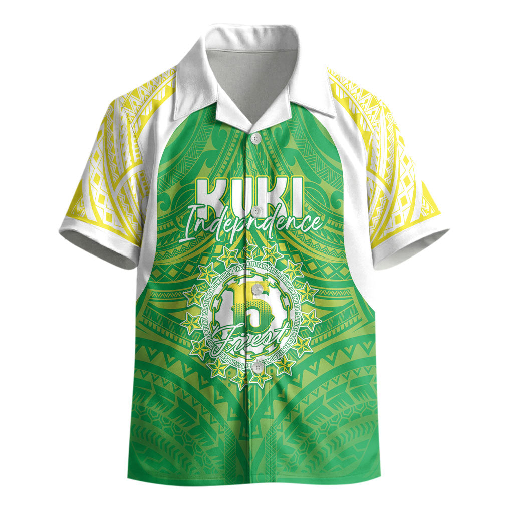 Kuki Independence 2026 Kid Hawaiian Shirt Cook Islands 15 Finest Green Version