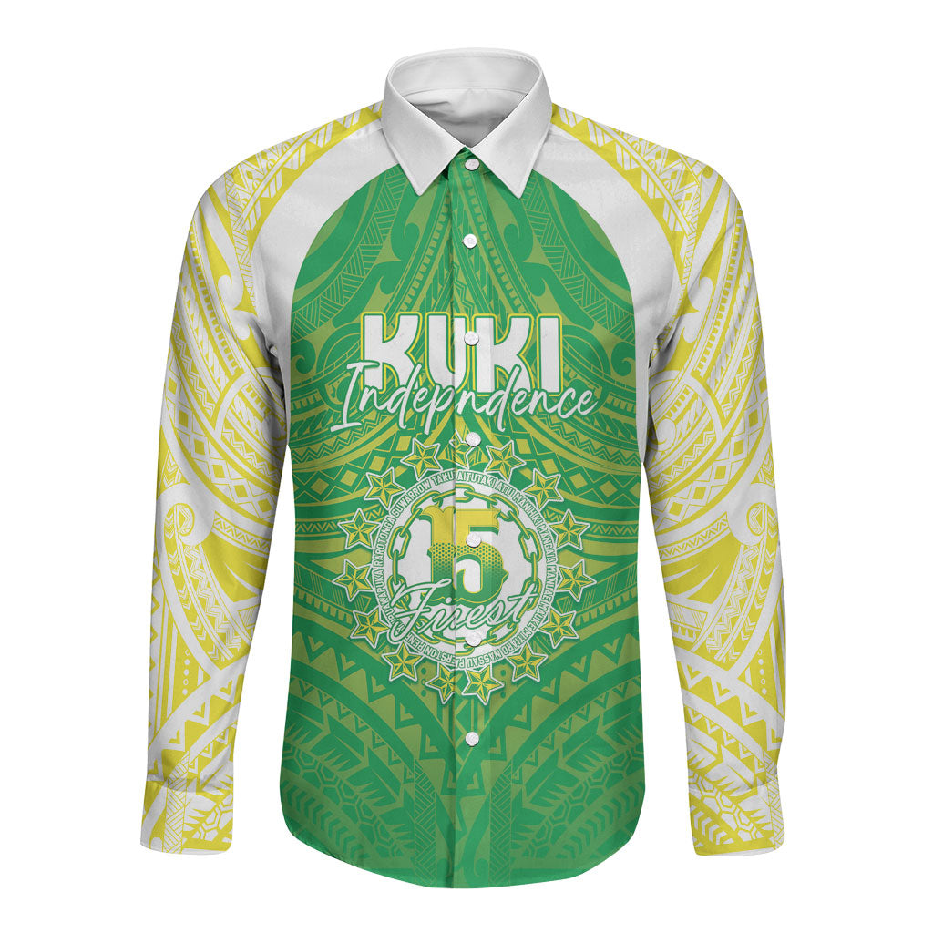 Kuki Independence 2026 Long Sleeve Button Shirt Cook Islands 15 Finest Green Version