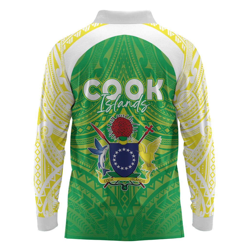 Kuki Independence 2026 Long Sleeve Polo Shirt Cook Islands 15 Finest Green Version