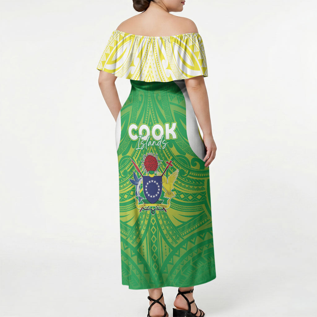 Kuki Independence 2026 Off Shoulder Maxi Dress Cook Islands 15 Finest Green Version