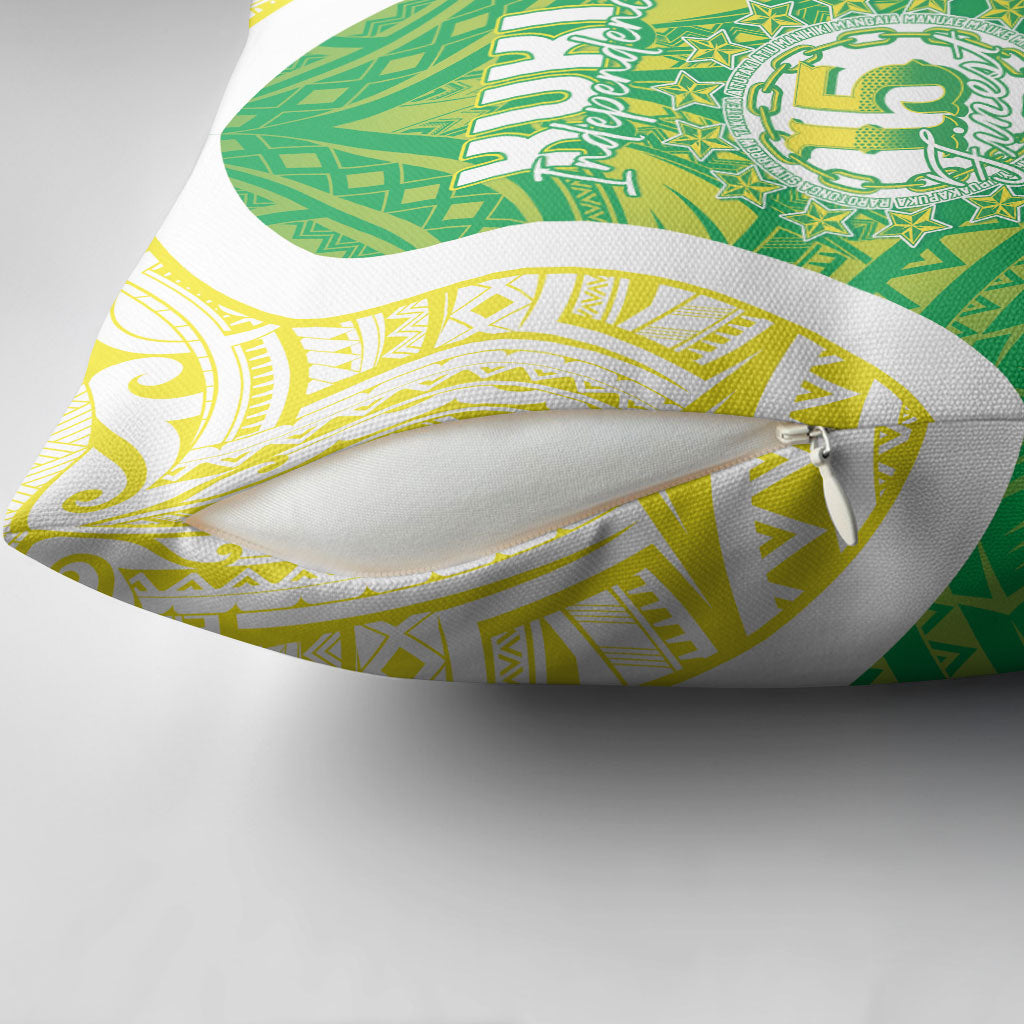 Kuki Independence 2026 Pillow Cover Cook Islands 15 Finest Green Version