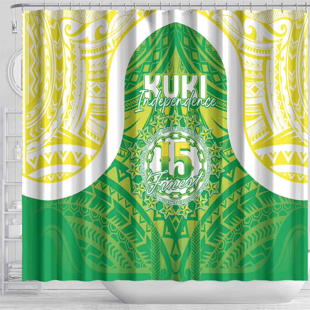Kuki Independence 2026 Shower Curtain Cook Islands 15 Finest Green Version