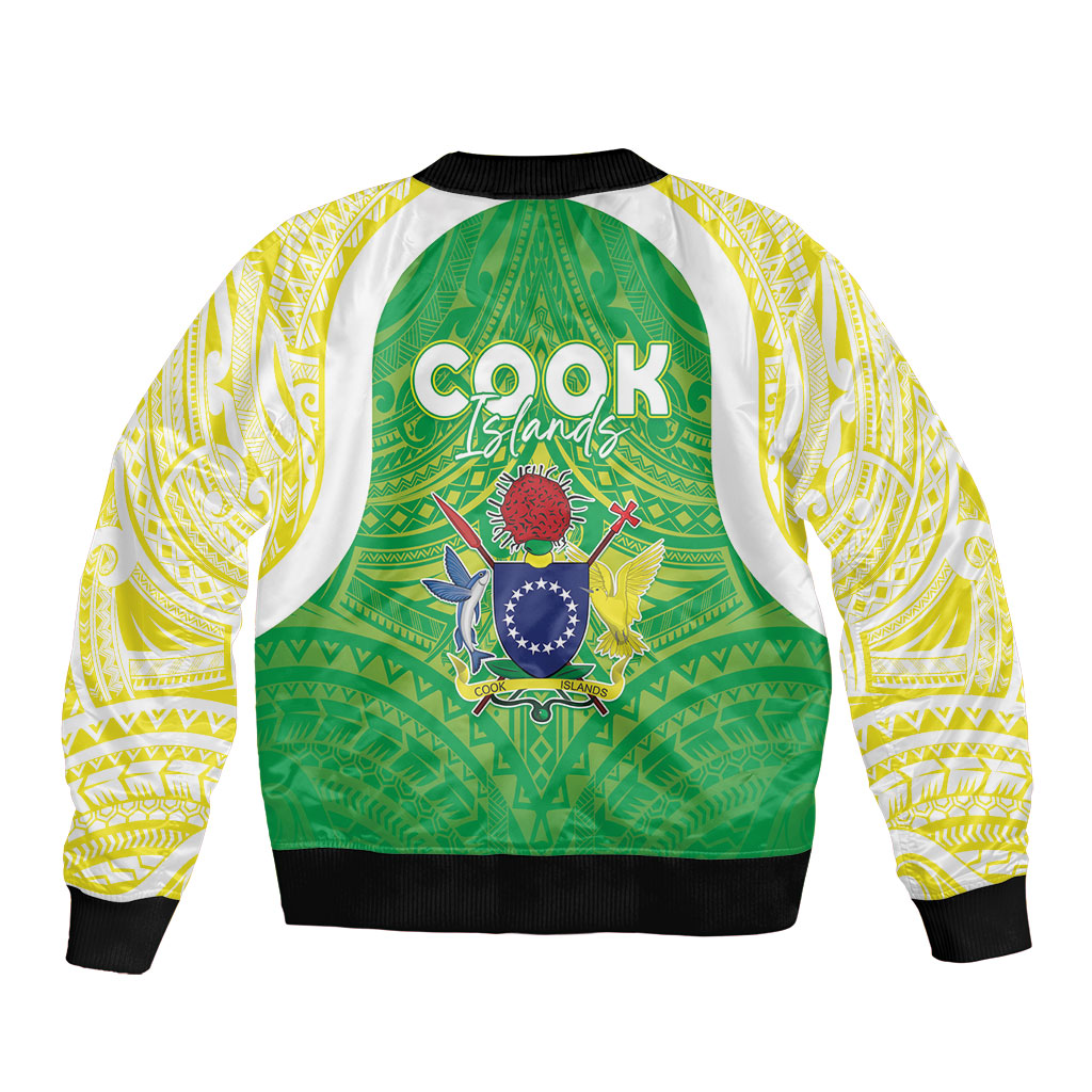 Kuki Independence 2026 Sleeve Zip Bomber Jacket Cook Islands 15 Finest Green Version