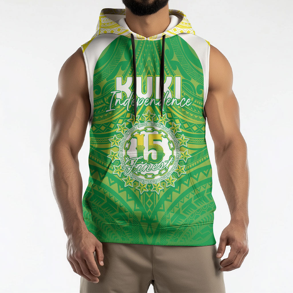 Kuki Independence 2026 Sleeveless Hoodie Cook Islands 15 Finest Green Version