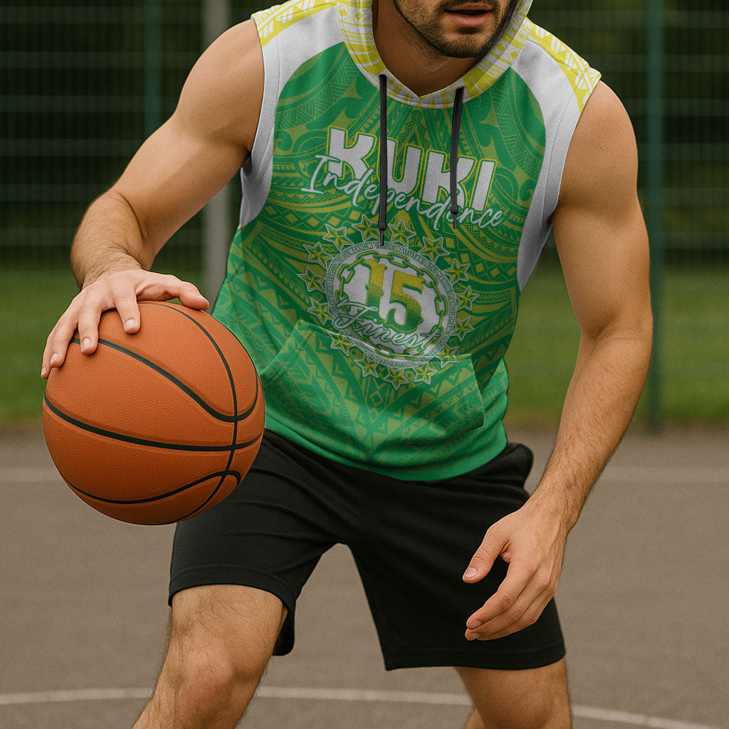 Kuki Independence 2026 Sleeveless Hoodie Cook Islands 15 Finest Green Version