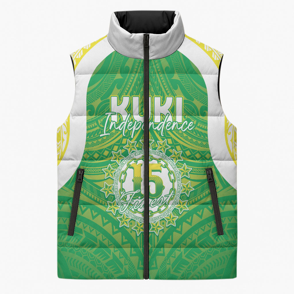 Kuki Independence 2026 Sleeveless Puffer Jacket Cook Islands 15 Finest Green Version