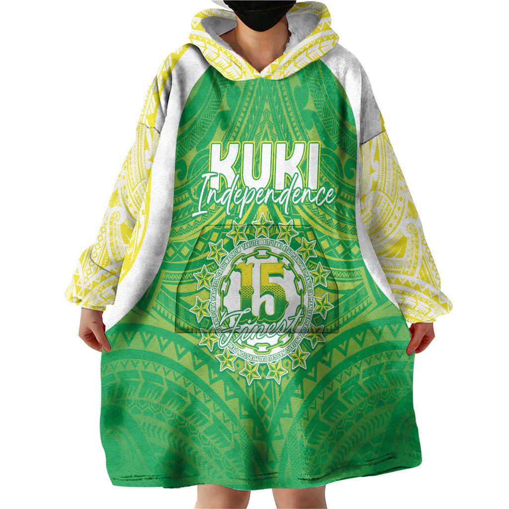 Kuki Independence 2026 Wearable Blanket Hoodie Cook Islands 15 Finest Green Version