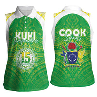 Kuki Independence 2026 Women Sleeveless Polo Shirt Cook Islands 15 Finest Green Version