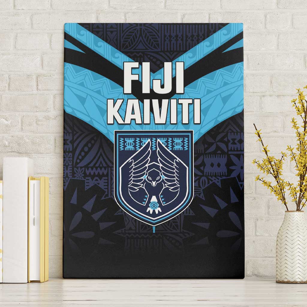 Fiji Kaiviti Rugby Canvas Wall Art Fiji Tapa Pattern