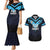 Custom Fiji Kaiviti Rugby Couples Matching Mermaid Dress and Hawaiian Shirt Fiji Tapa Pattern