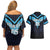 Custom Fiji Kaiviti Rugby Couples Matching Off Shoulder Short Dress and Hawaiian Shirt Fiji Tapa Pattern