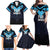 Custom Fiji Kaiviti Rugby Family Matching Off Shoulder Maxi Dress and Hawaiian Shirt Fiji Tapa Pattern