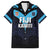 Custom Fiji Kaiviti Rugby Family Matching Off Shoulder Maxi Dress and Hawaiian Shirt Fiji Tapa Pattern