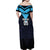 Custom Fiji Kaiviti Rugby Family Matching Off Shoulder Maxi Dress and Hawaiian Shirt Fiji Tapa Pattern