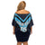 Custom Fiji Kaiviti Rugby Family Matching Off Shoulder Short Dress and Hawaiian Shirt Fiji Tapa Pattern