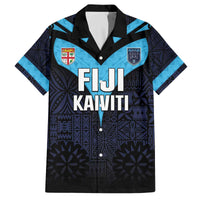 Custom Fiji Kaiviti Rugby Family Matching Puletasi and Hawaiian Shirt Fiji Tapa Pattern