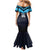 Custom Fiji Kaiviti Rugby Mermaid Dress Fiji Tapa Pattern