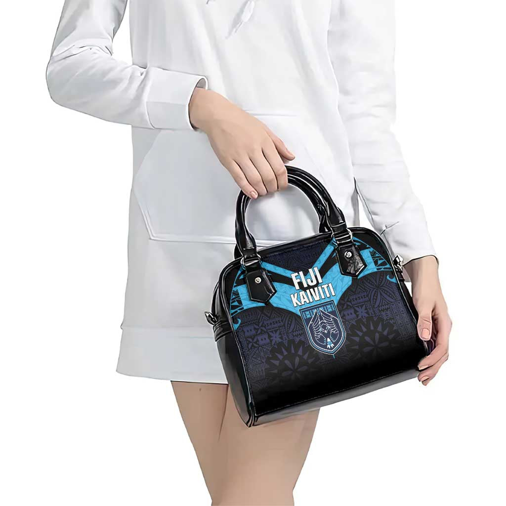 Fiji Kaiviti Rugby Shoulder Handbag Fiji Tapa Pattern