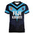 Custom Fiji Kaiviti Rugby Women V-Neck T-Shirt Fiji Tapa Pattern