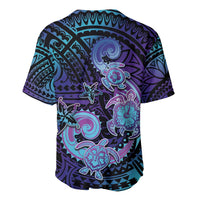 Hawaii Makahiki Turtle Baseball Jersey Spiral Polynesian Tattoo LT05 - Polynesian Pride
