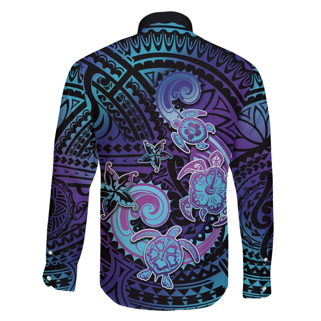Hawaii Makahiki Turtle Family Matching Mermaid Dress and Hawaiian Shirt Spiral Polynesian Tattoo