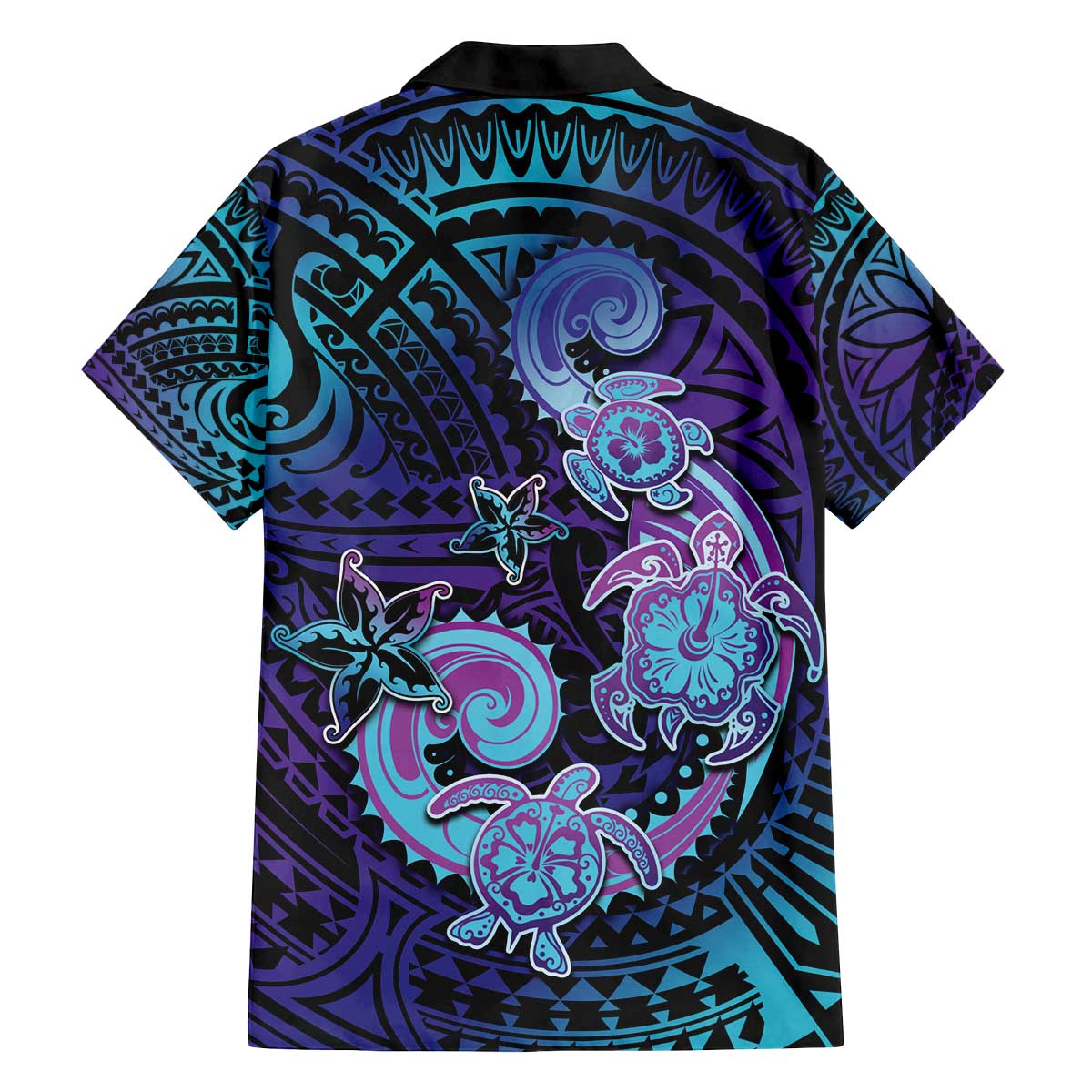 Hawaii Makahiki Turtle Family Matching Puletasi and Hawaiian Shirt Spiral Polynesian Tattoo LT05 - Polynesian Pride