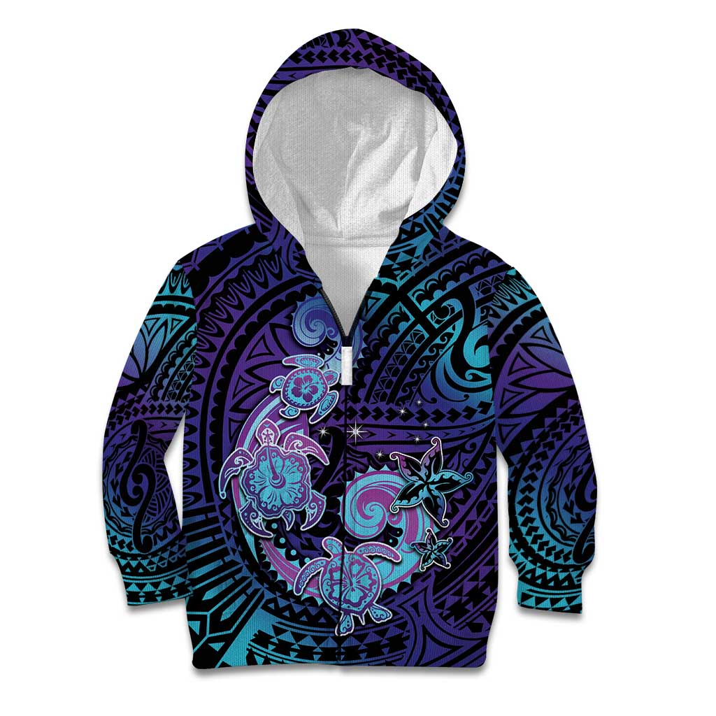 Hawaii Makahiki Turtle Kid Hoodie Spiral Polynesian Tattoo