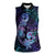 Hawaii Makahiki Turtle Women Sleeveless Polo Shirt Spiral Polynesian Tattoo