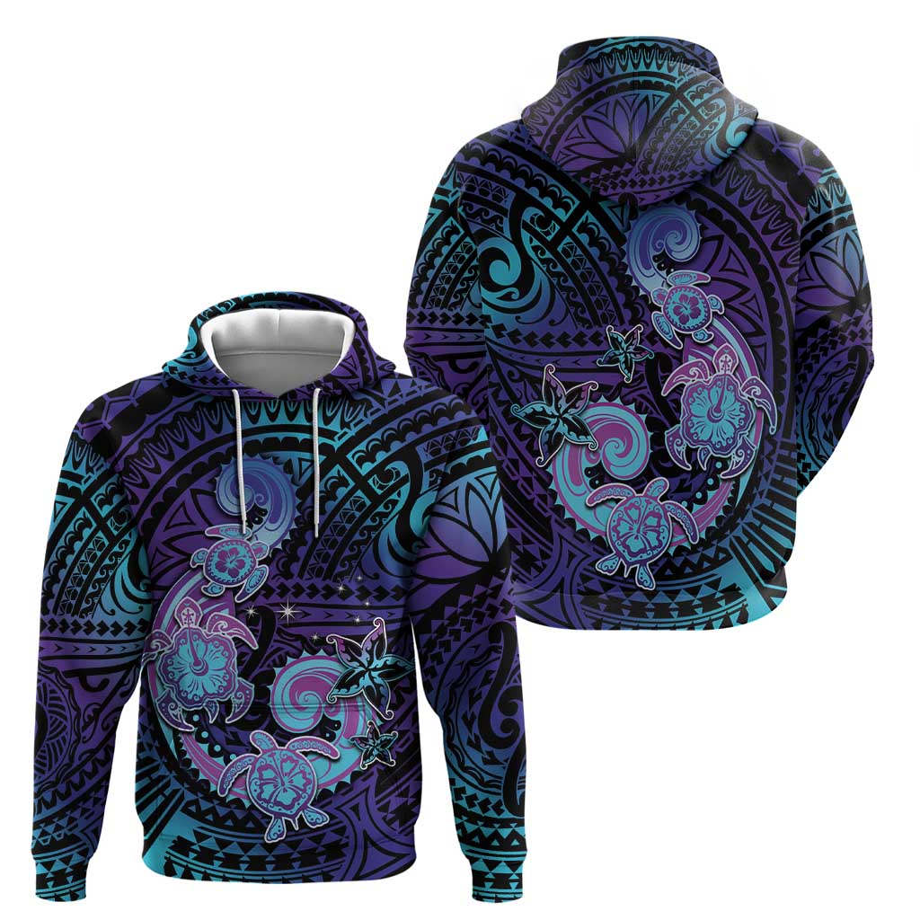 Hawaii Makahiki Turtle Zip Hoodie Spiral Polynesian Tattoo LT05 - Polynesian Pride