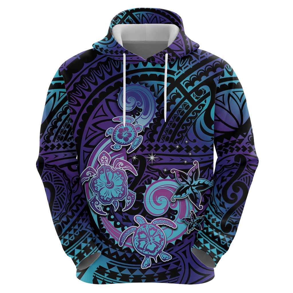 Hawaii Makahiki Turtle Zip Hoodie Spiral Polynesian Tattoo LT05 - Polynesian Pride