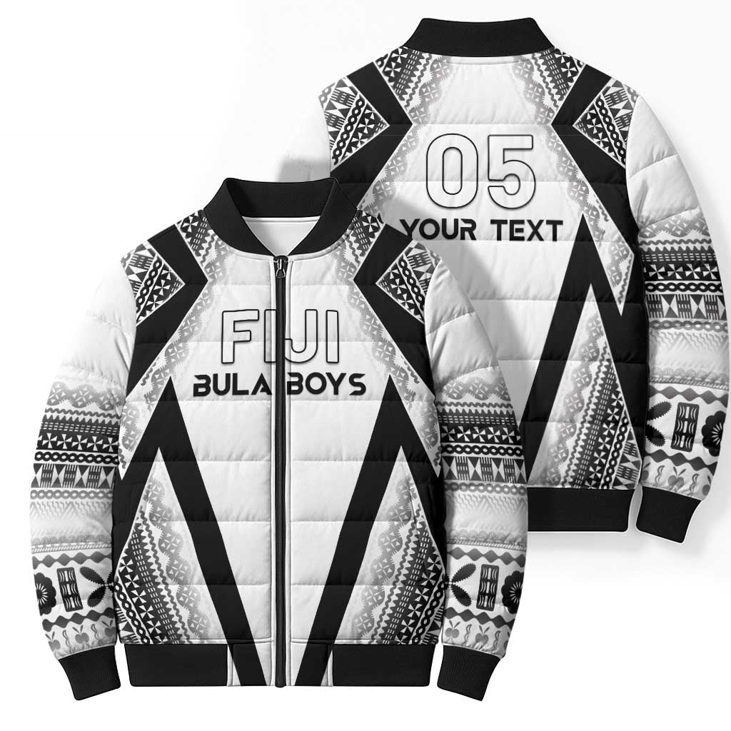 Custom Bula Fiji Football Bomber Puffer Jacket Go Champions - Polynesian Pride