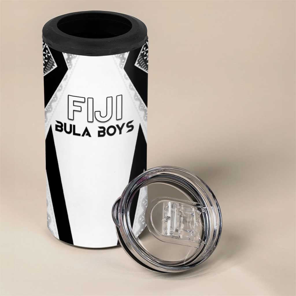 Custom Bula Fiji Football 4 in 1 Can Cooler Tumbler Go Champions - Polynesian Pride