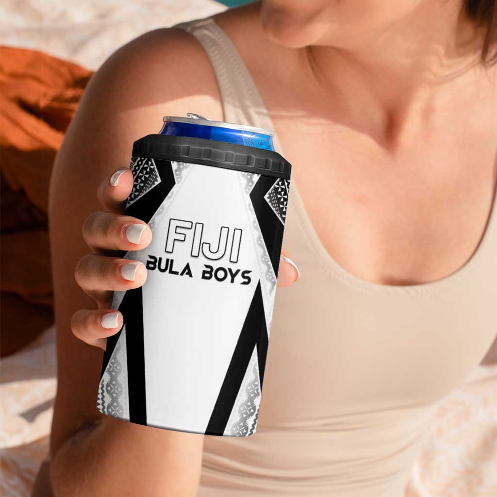 Custom Bula Fiji Football 4 in 1 Can Cooler Tumbler Go Champions - Polynesian Pride