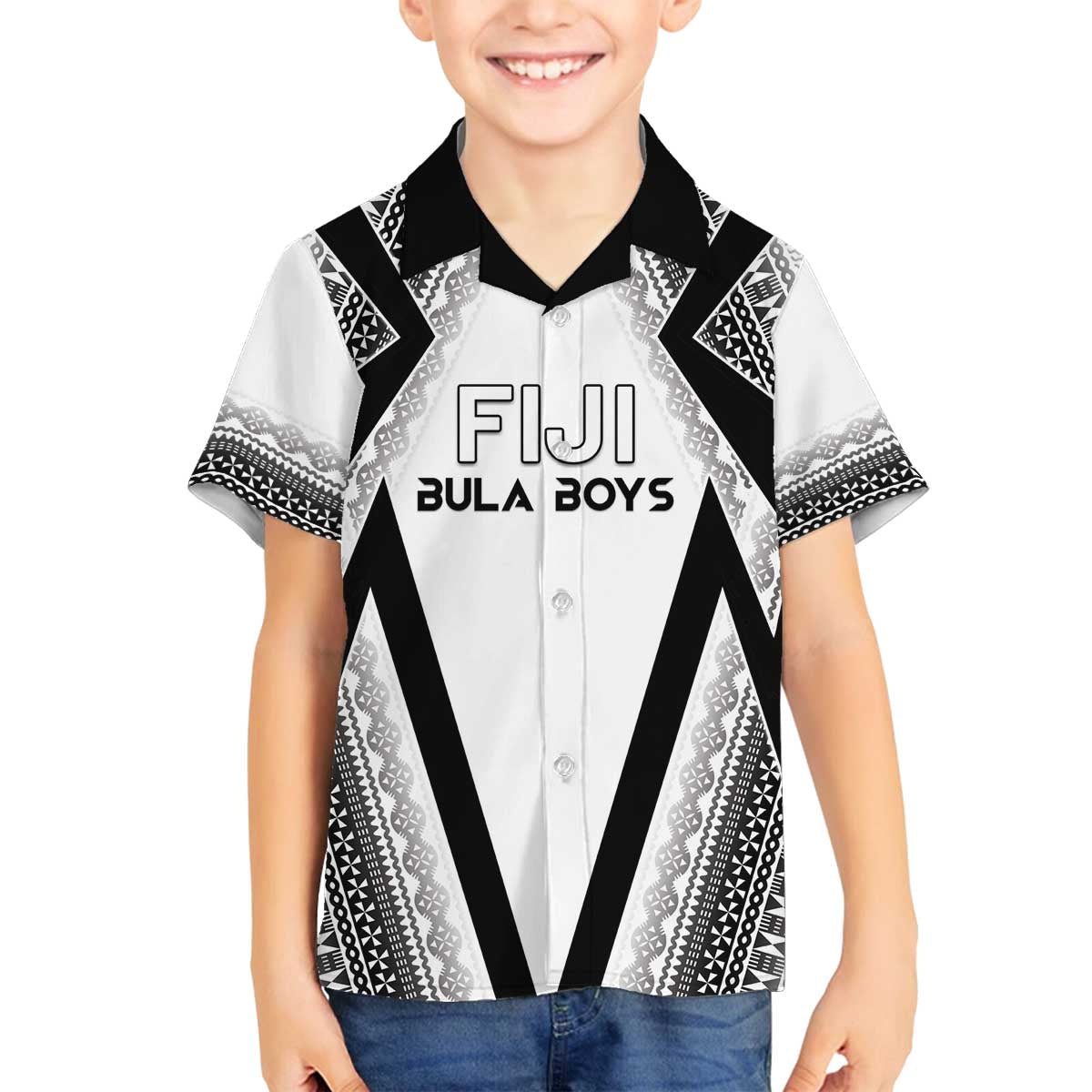 Custom Bula Fiji Football Family Matching Off The Shoulder Long Sleeve Dress and Hawaiian Shirt Go Champions - Polynesian Pride