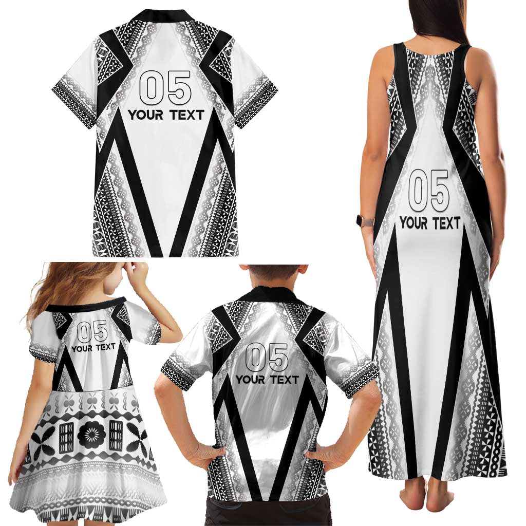 Custom Bula Fiji Football Family Matching Tank Maxi Dress and Hawaiian Shirt Go Champions - Polynesian Pride