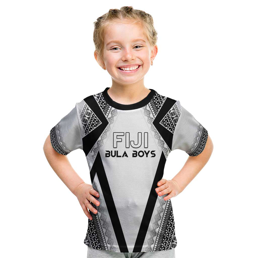 Custom Bula Fiji Football Kid T Shirt Go Champions - Polynesian Pride