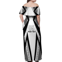 Custom Bula Fiji Football Off Shoulder Maxi Dress Go Champions - Polynesian Pride